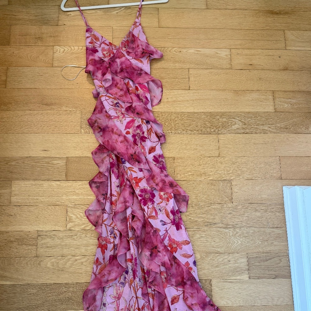 MISA pink floral dress